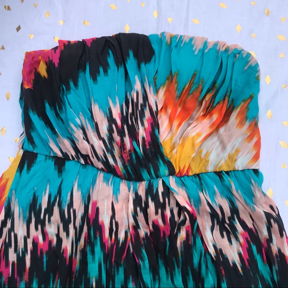 Charlotte Russe Tie Dye Strapless Dress S - Picture 4 of 12